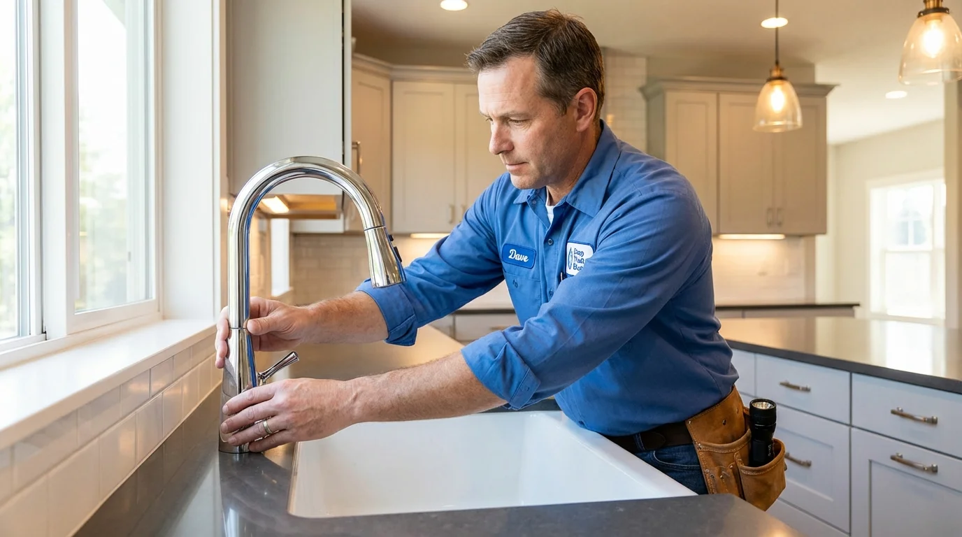 Kitchen faucet installation by Johns Plumbing LLC in Forreston